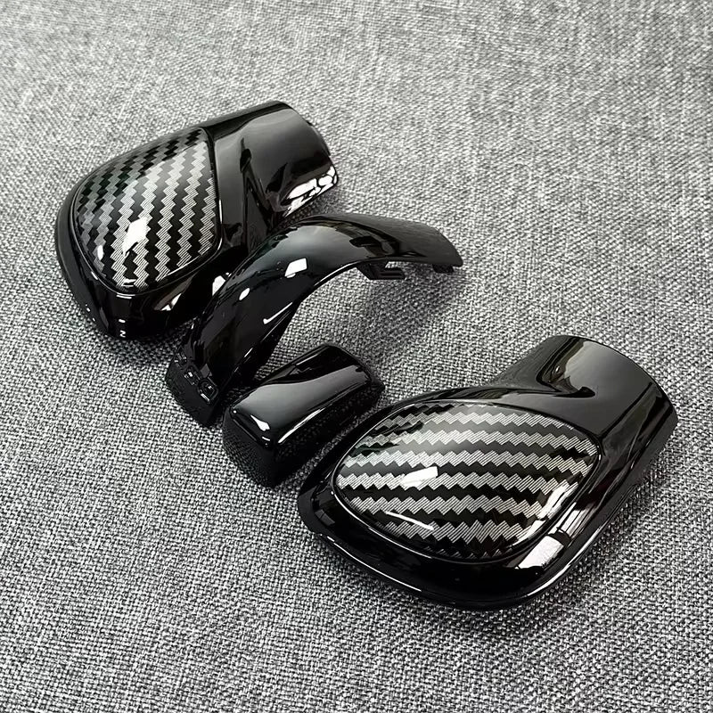 Kit 4 Pièces Cache Latéral Levier de Vitesse Chrome Mat + Cuir DSG
