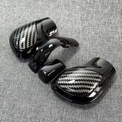 Kit 4 Pièces Cache Latéral Levier de Vitesse Chrome Mat + Cuir DSG