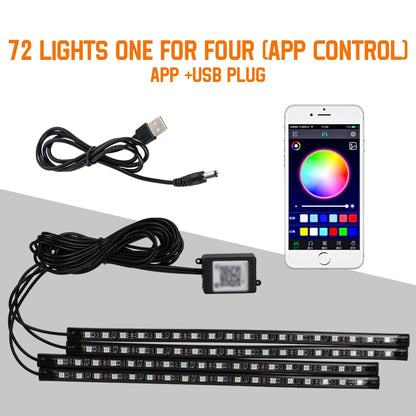 Bande LED RGB d’Ambiance pour Intérieur de Voiture – Éclairage USB avec Télécommande