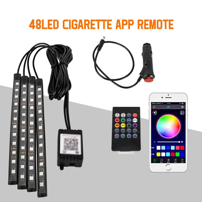 Bande LED RGB d’Ambiance pour Intérieur de Voiture – Éclairage USB avec Télécommande
