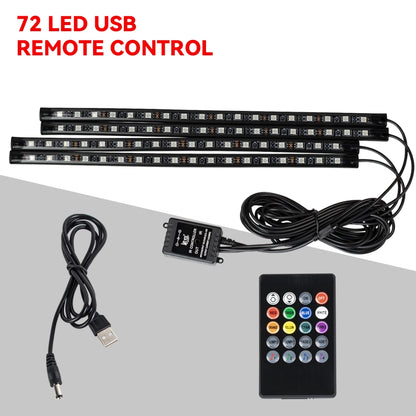 Bande LED RGB d’Ambiance pour Intérieur de Voiture – Éclairage USB avec Télécommande