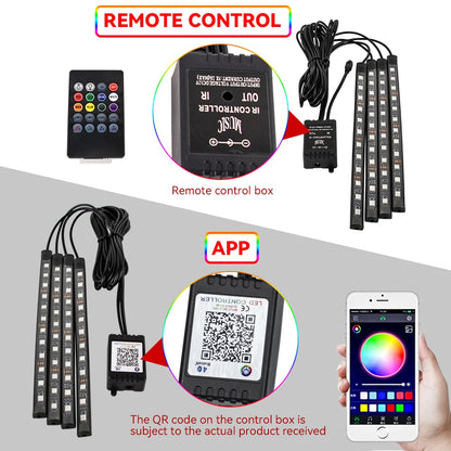 Bande LED RGB d’Ambiance pour Intérieur de Voiture – Éclairage USB avec Télécommande