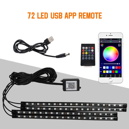 Bande LED RGB d’Ambiance pour Intérieur de Voiture – Éclairage USB avec Télécommande