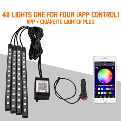 Bande LED RGB d’Ambiance pour Intérieur de Voiture – Éclairage USB avec Télécommande