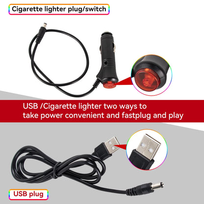 Bande LED RGB d’Ambiance pour Intérieur de Voiture – Éclairage USB avec Télécommande