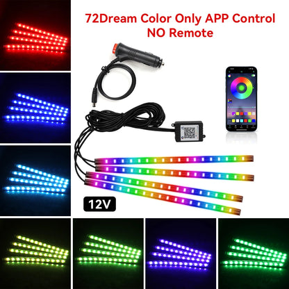 Bande LED RGB d’Ambiance pour Intérieur de Voiture – Éclairage USB avec Télécommande