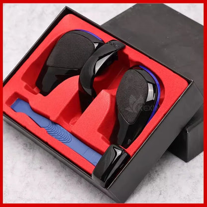 Kit 4 Pièces Cache Latéral Levier de Vitesse Chrome Mat + Cuir DSG
