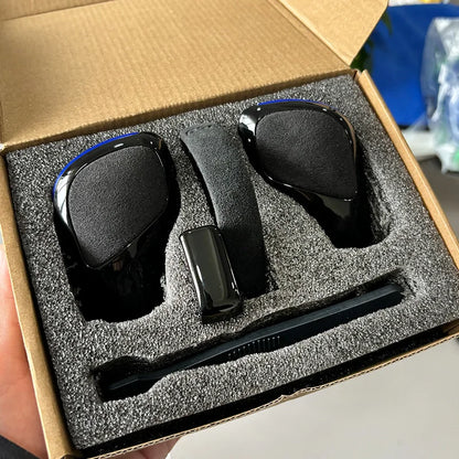 Kit 4 Pièces Cache Latéral Levier de Vitesse Chrome Mat + Cuir DSG
